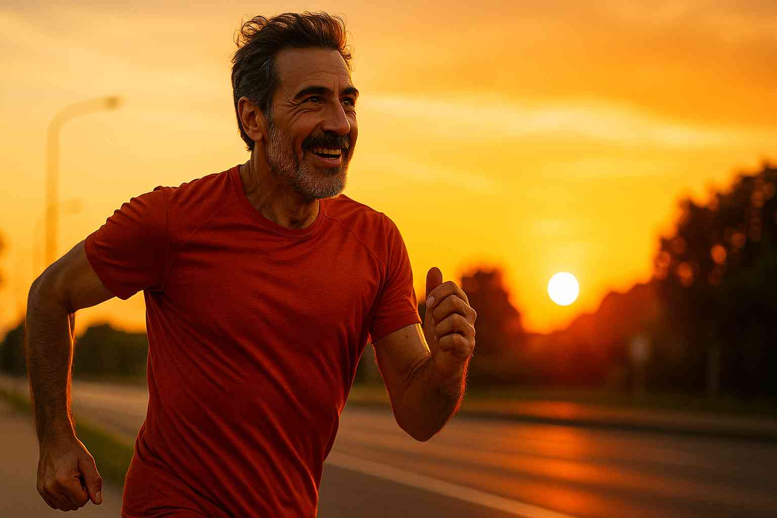 Uomo potente che beve una bevanda energizzante